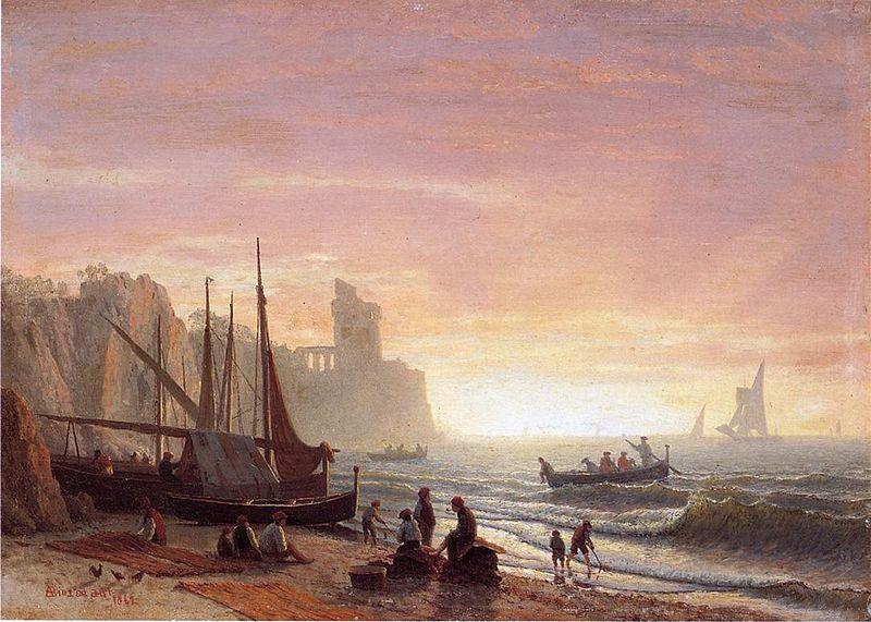 Albert Bierstadt The_Fishing_Fleet Germany oil painting art